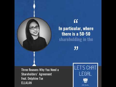 Three reasons why you need a shareholders agreement for your business. Ft. Delphine Tse from ELLALAN