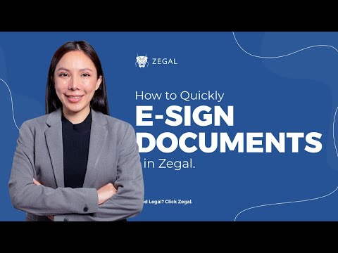 How to E Sign Any document With Zegal