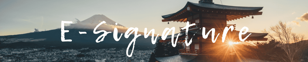 E-sign Laws: Japan | Zegal