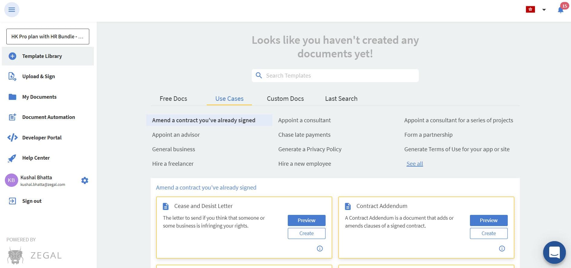 Amend a contract you've already signed | Zegal