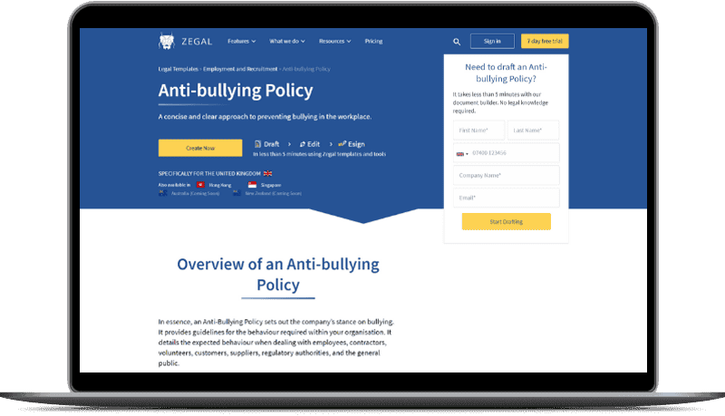 anti bullying policy