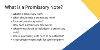 What is a Promissory Note