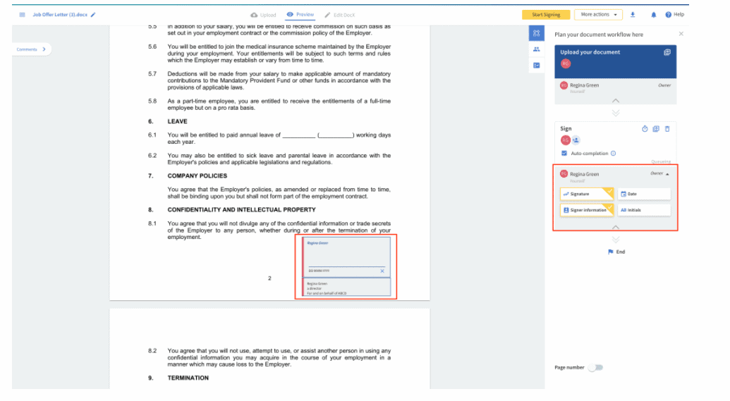 How To Sign Word Document Online In 2021 Step By Step Process Zegal