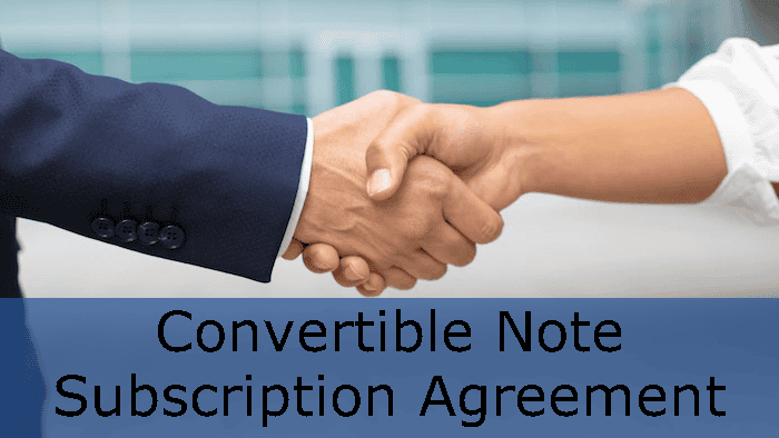 Convertible Note Subscription Agreement
