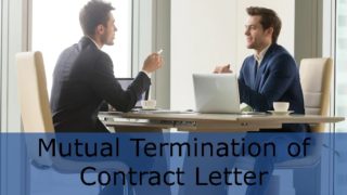 Mutual Termination of Contract Letter