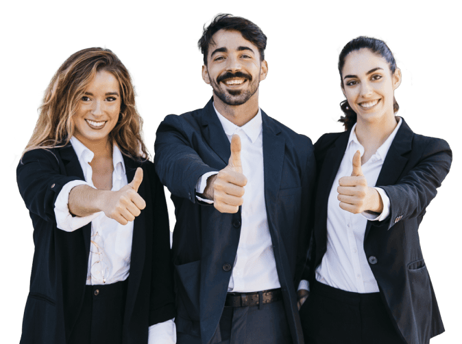 business-people-making-thumbs-up-gesture