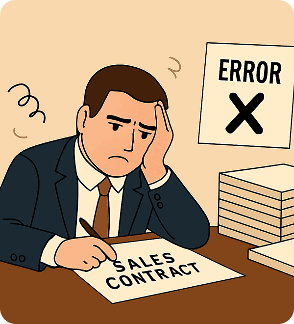 Managing sales contracts manually is slow and error-prone (1)