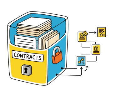 Store contracts securely with audit trails